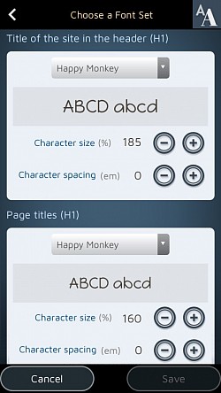 உங்கள் தளத்தில் பயன்படுத்தப்படும் எழுத்துருக்களின் முழு கட்டுப்பாடு.